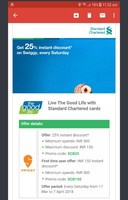 Get 25% instant discount at Swiggy using SCB cards, every Saturday