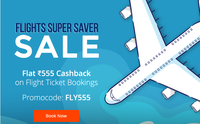 Flat 555 Cashbaack On Flight Tickets Booking At Paytm (Working on old acts too)