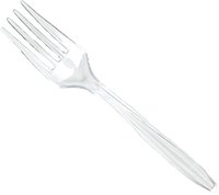 Ezee Plastic Crystal Fork - 200 Pieces 