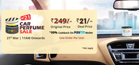 Droom car perfume sale on 21st March : 99% cashback with paytm wallet