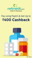 [Last Day] 15% Cashback Up to Rs.400 when you pay using PayTM at Netmeds