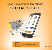Get Rs.50 back on min shopping of Rs.250 on payment via Amazon pay balance