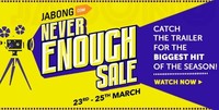 [Last day] Jabong Never Enough Sale 23-25 march - 10% cashback via indusind bank||15% cashback via phonepe