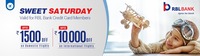Goibibo Sweet Saturday :- Get 15 % upto 1500 off on domestic & 10% upto 10000 off on International Flights Using RBL credit Cards