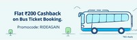 Flat Rs. 200 CASHBACK ON Bus Tickets Booking At Paytm