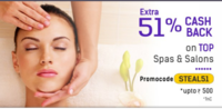 Little App : Extra 51% cashback upto Rs.500 on Top Spas & salons