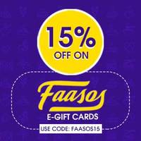 15% OFF on Faasos E-Gift Cards