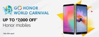 Go Honor world Carnival (4th-8th April) Up to ₹7000 OFF + Extra ₹2000 OFF on Exchange + No cost EMI