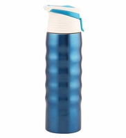 Pepperfry : Wa.Ter Easy Carry Blue Stainless Steel Sipper Bottle