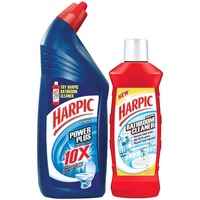 Harpic Powerplus - 1L (Original) with Bathroom Cleaner - 200ml (Any Variant)
