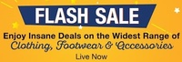 Paytm Flash Sale - Buy 1 Get 1 , upto 90% off + extra upto 50% cashback on clothing,innerwear, Backpacks,Shoes & more