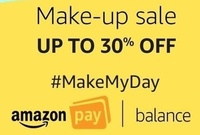 Get 10% cashback upto Rs 300 on Purchase of make-up worth Rs 750 or more, using Amazon Pay balance