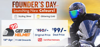 Droom Helmet Sale - Launching new colours - Gold, Silver