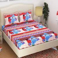 Supreme Home Collective 144 TC Microfiber Double Floral Bedsheet 