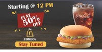 Little App - Flat 50% off on Mc Donalds Combos (Starts at 12pm)