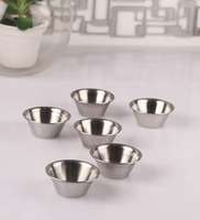 Dynamic Store Silver Stainless Steel 60 ML Sauce Bowl - Set of 6 @64/- Mrp 300 (Buy more quantities, shipping Rs 59+9 one time)