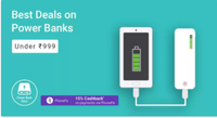 Best Deals on Power Banks :- Under 999 + 15% cashback using phonepe