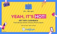 Magicpin Magic Fest - 100% Cashback on Food, Fashion, Beauty, Grocery & More (27 - 29 April) 