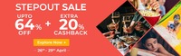 Get 20 % cashback Up to Rs.350﻿ on Dining, Spas, Salons, Activities & Movies