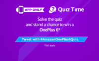 Amazon OnePlus 6 Quiz Contest (With All Answers)  – Win OnePlus 6 (26th April 2018)