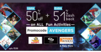 Little App :50% off + Extra 51% cashback upto 400 on all Fun activities
