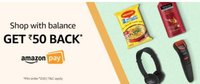 Amazon - Rs. 50 cashback on 250 on pay with Amazon pay (1-10May)
