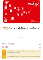 Flat 5% off on woohoo, CT and MMT egvs using Axis bank cards on Snapdeal