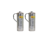 LOOT- Frestol Copper/Steel Designer Water Bottles with Handle Serveware, Tableware having Capacity 750 ML- (Set of 2) @ 287