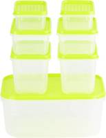 All Time Polka - 125 L, 250 L, 400 L, 1800 ml Plastic Multi-purpose Storage Container  (Pack of 7, Green) @99