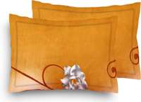 IWS Printed Pillows Cover  (Pack of 2, 43 cm*68 cm, Yellow) @69