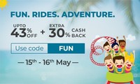 Flat 30% cashback on activities, Movies & Events, spa & salon offers