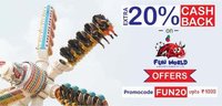 Extra 20% cashback on fun world at Littleapp  