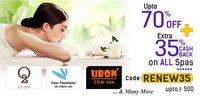 Upto 70% Off + Extra 35% Cashback upto ₹500 on ALL Spas & Salons