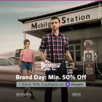 Flat 10% Cashback upto Rs.100 on purchase of Roadster brand on Myntra using PhonePe (wallet or Credit Card/ Debit Card/ UPI)