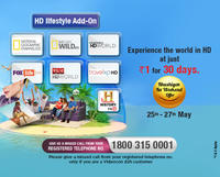 Videocon D2H Khushiyon Ka Weekend Offer (25th – 27th May): HD Lifestyle 