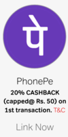 Flat 20% cashback upto ₹50 on first PhonePe transaction on Airtel Website