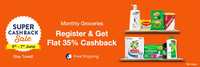 Upcoming||Paytm  Super Cashback Sale - Get 35% Cashback on Groceries||Free shipping