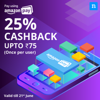 Amazon Pay - Get 25% Cash Back upto Rs.75 on Niki. once per user.