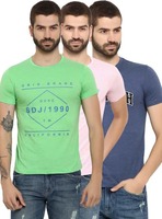 Duke Printed Men's Round Neck Multicolor T-Shirt  (Pack of 3)