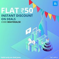 Get Flat Rs. 50 Instant Discount on Rs. 150 Deals (Once per user)