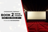 (Chennai) 50% cashback upto 300 on booking two movie tickets