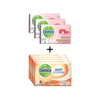 Dettol Skin Care Soap - Free Dettol Deep Cleanse Soap (Buy 3 Get 1 Free) + 4pack free