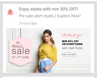 All About Sale (6-7 June) : Upto 65% Off on Women's Clothing & Accessories 