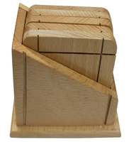 Pepperfry WTF deal  june 06 : Immense Wooden Tea Coaster Set (5 Coasters + Holder)