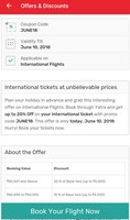 Upto 20% off (on base fare) on international flights at Yatra.com