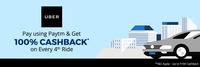 Uber - Pay Using Paytm and get 100% Cashback on every 4th Ride