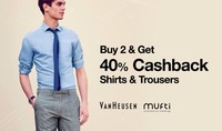 Get 40% cashback on 2 products. 