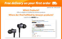 Free Delivery on your First Order on Amazon