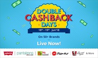 Double cashback Days 18-19 June on 50+ Brands : Woodland, Levi's, Vero Moda, VLCC & much more