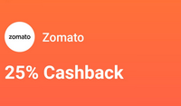 Zomato - 25% Lazypay cashback upto 100 on 1 transaction| 1 - 31st July